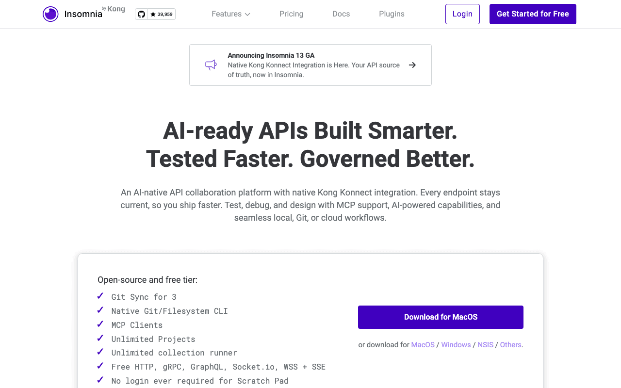 10 Best Insomnia API Client Alternatives in 2026