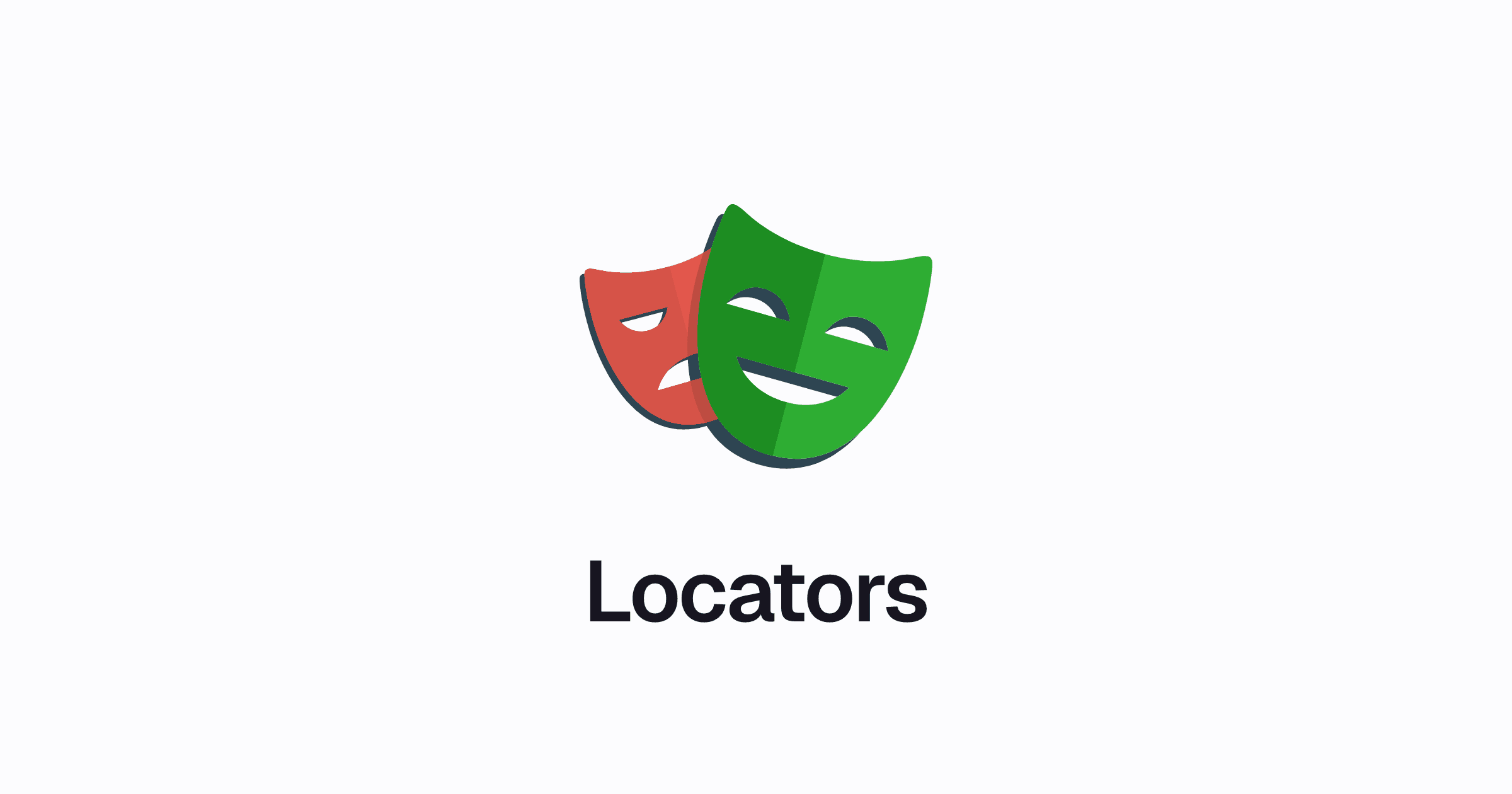 The Playwright logo above the word Locators