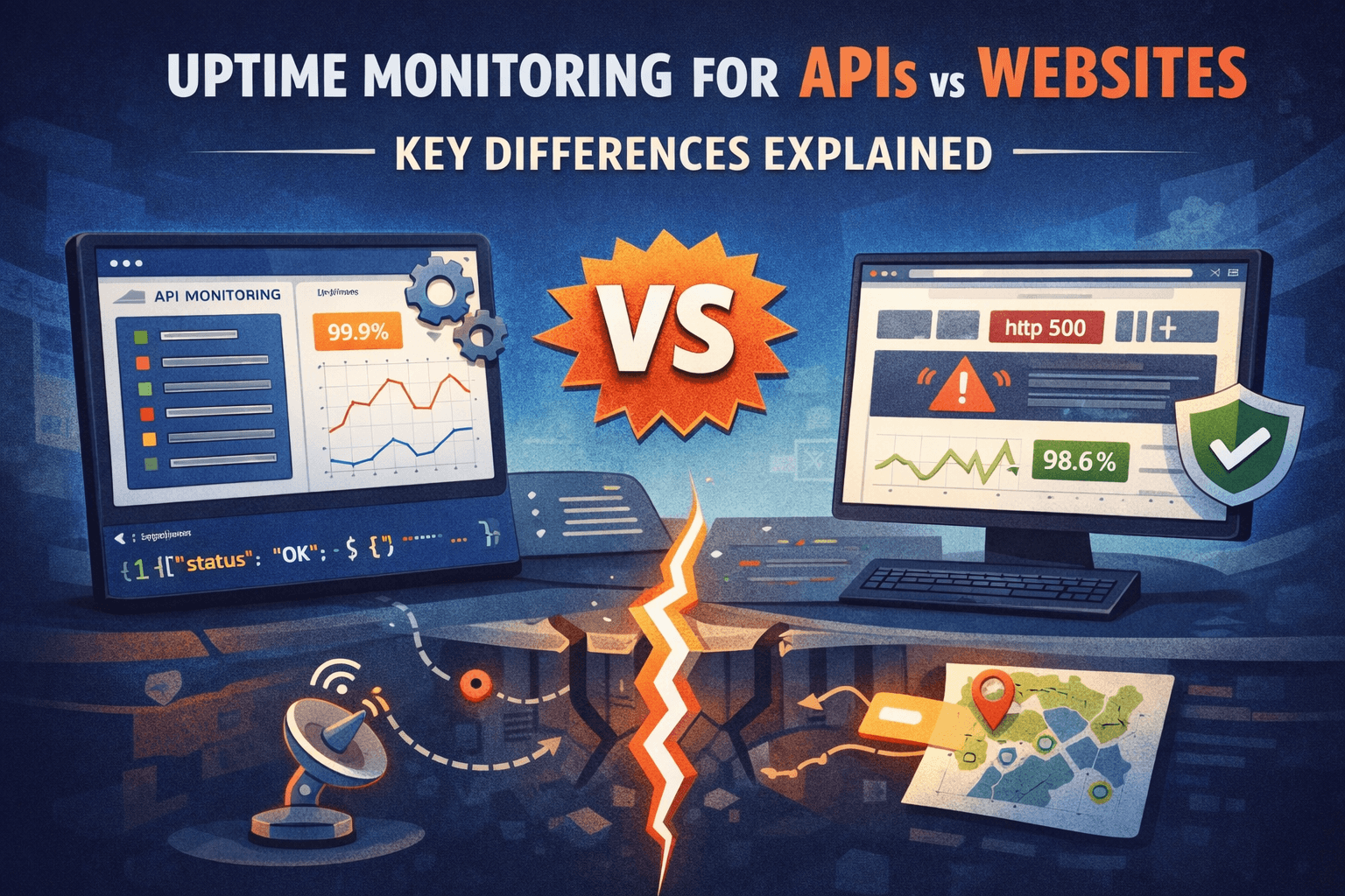 Uptime Monitoring for APIs vs Websites: Key Differences Explained