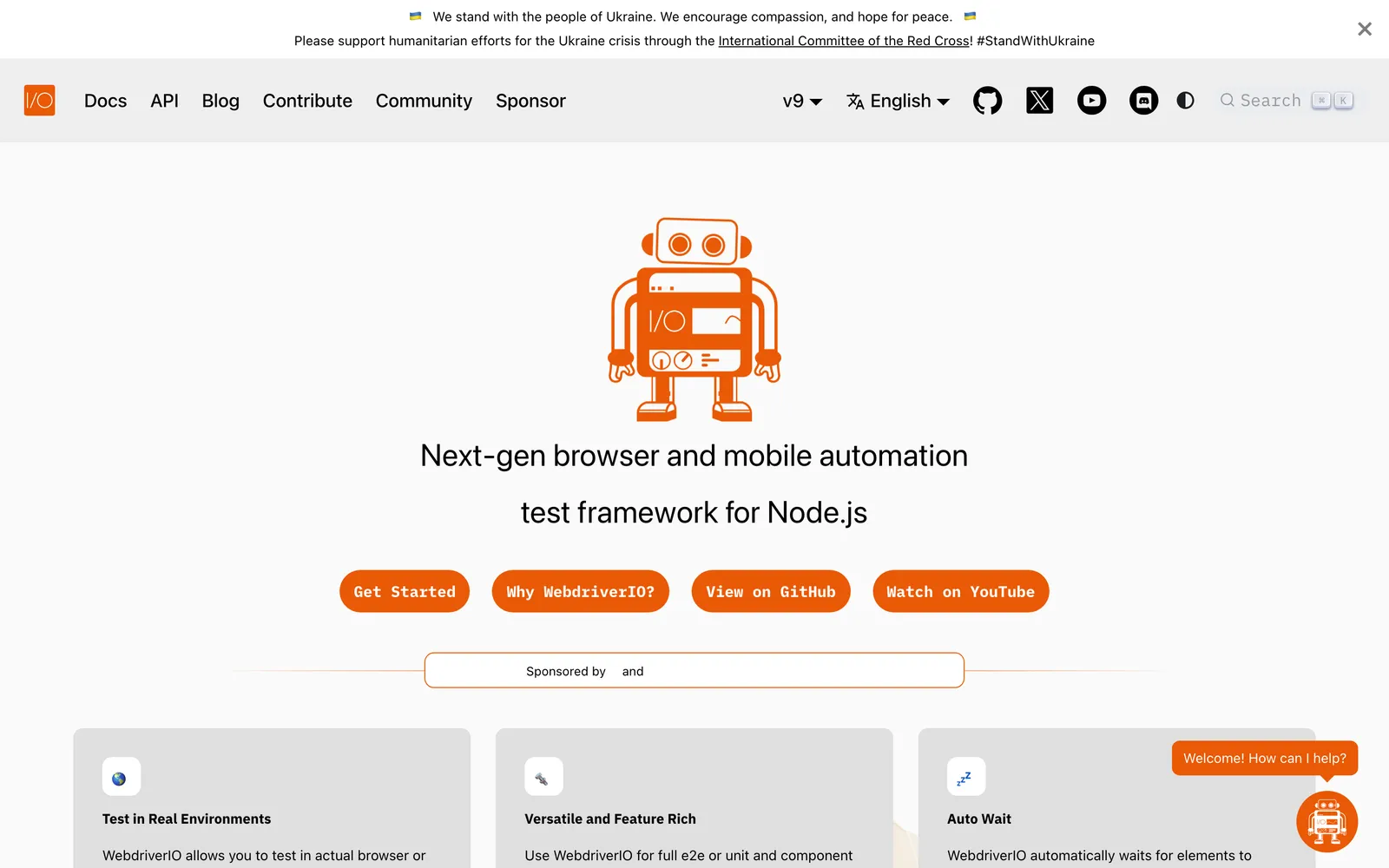 WebdriverIO homepage: Next-gen browser and mobile automation test framework for Node.js
