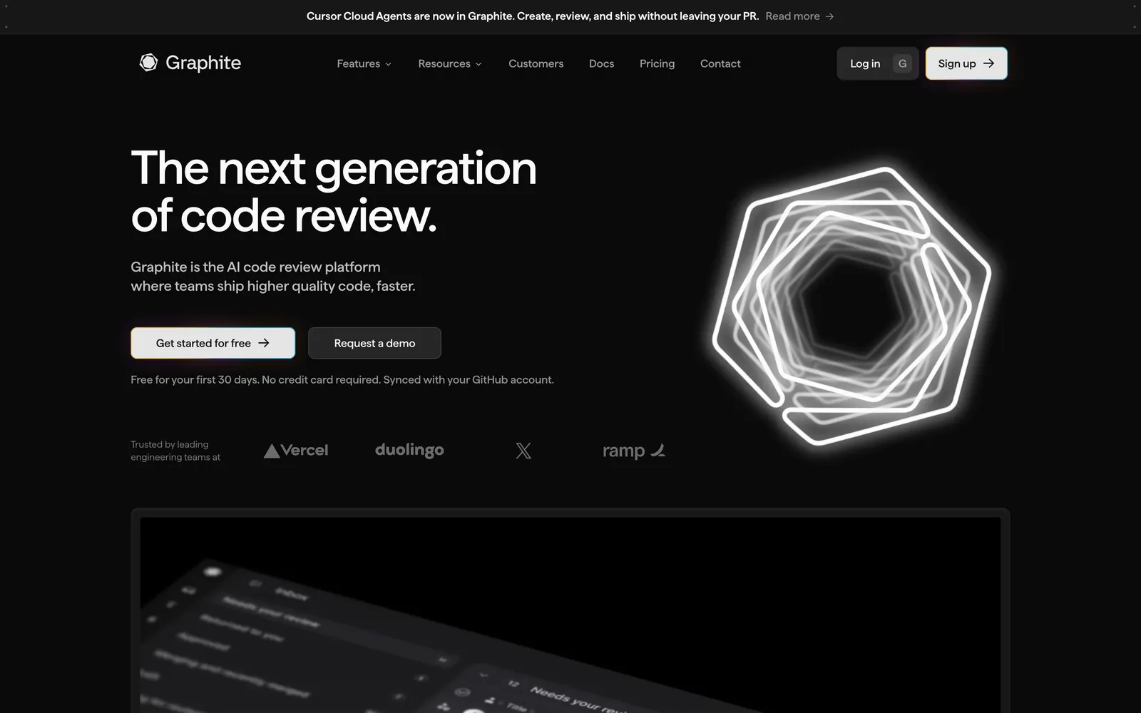 Graphite homepage: The next generation of code review