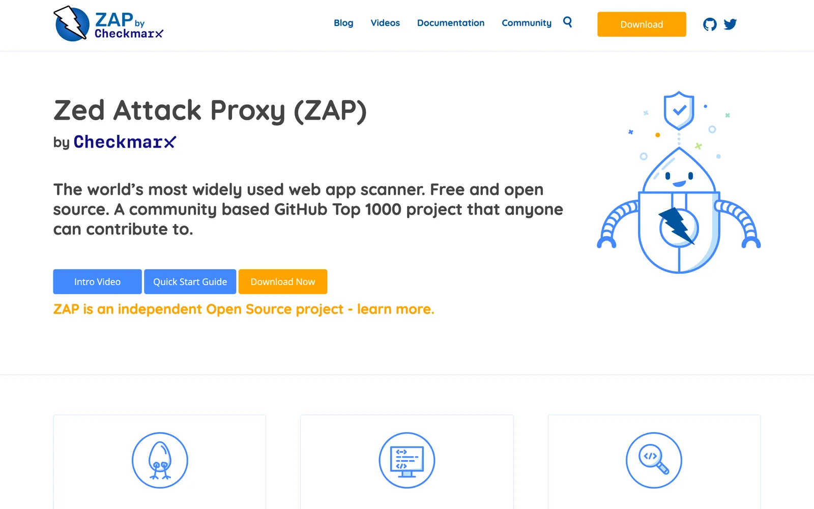 OWASP ZAP homepage: Zed Attack Proxy (ZAP) by Checkmarx, the world's most widely used web app scanner