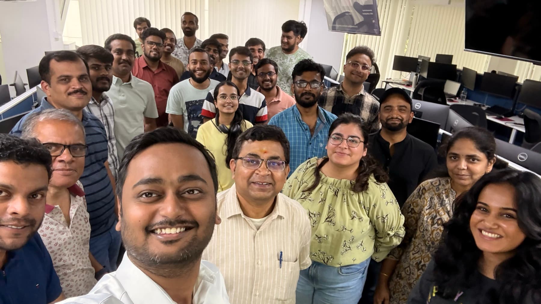 The Mavim India team with the Qodex founders in the office